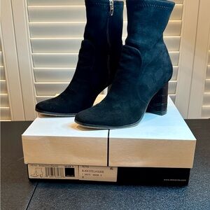 Dolce Vita “Petya”Black Suede Heeled Booties. Size 8 Excellent condition.